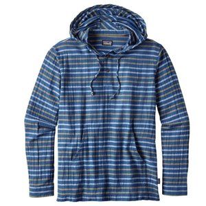 Patagonia Men's Steersman Horizontal Striped Pullover Hoodie Size M -Rarely Worn